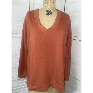 Orvis Classic Collection Women’s Sweatshirt Rust Orange Long Sleeve X-Large